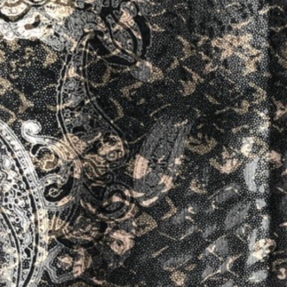 Joseph Ribkoff Pant Leggings Black Copper Paisley Reptile Print Size 6 - Picture 5 of 6